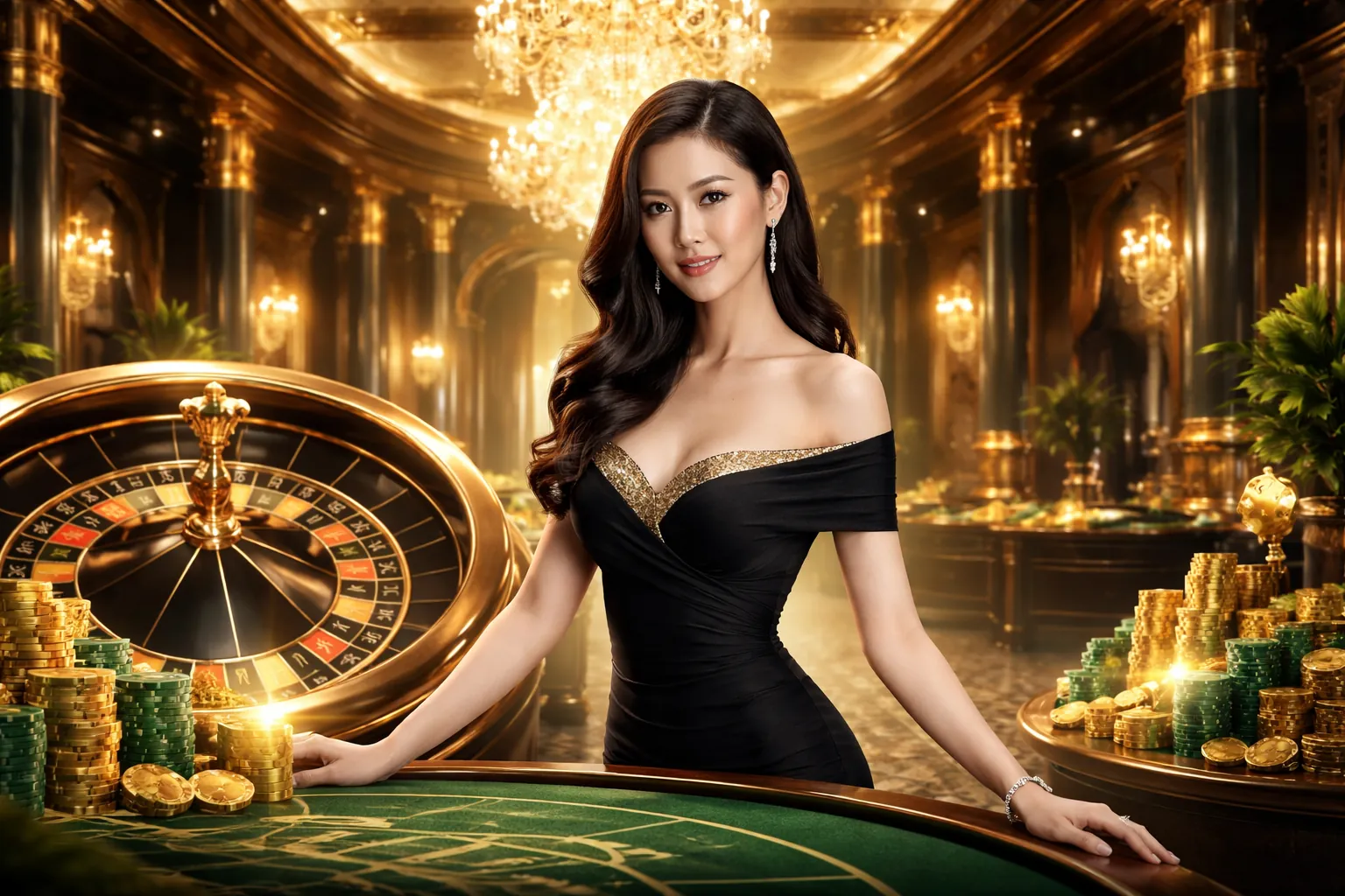 Hình ảnh bàn Sic Bo trực tuyến với xúc xắc đang lăn